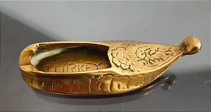 cinzeiro turco em metal (antiguidade / raridade / relíquia / antiquário)
