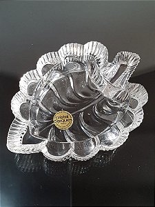 petisqueira em cristal francês (antiguidade / raridade / relíquia / antiquário)