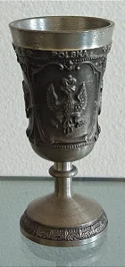 taça em estanho (antiguidade / raridade / relíquia / antiquário)