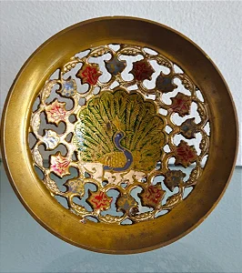 bowl / tigela indiana em bronze (antiguidade / raridade / relíquia / antiquário)