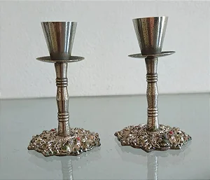 castiçais judaicos / israel / jerusalém (antiguidade / raridade / relíquia / antiquário)