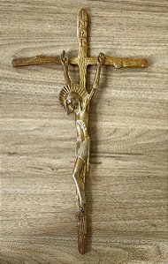 crucifixo / cristo em bronze (antiguidade / raridade / relíquia / antiquário)