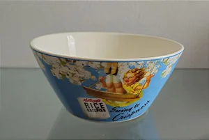 bowl em porcelana, kellogs (antiguidade / raridade / relíquia / antiquário)
