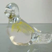 pássaro em cristal (antiguidade / raridade / relíquia / antiquário)