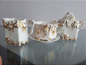 conjunto de chá em porcelana (antiguidade / raridade / relíquia / antiquário)