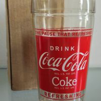 copo coca cola (antiguidade / raridade / relíquia / antiquário)