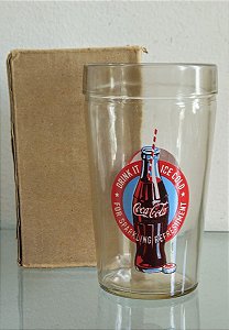 copo coca cola (antiguidade / raridade / relíquia / antiquário)