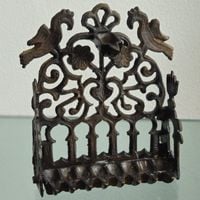 menorah / candelabro judaico / israel / jerusalém (antiguidade / raridade / relíquia / antiquário)