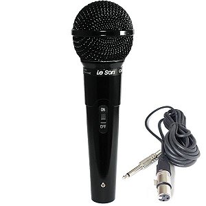 Microfone Dinamico Preto Brilhante Mc200