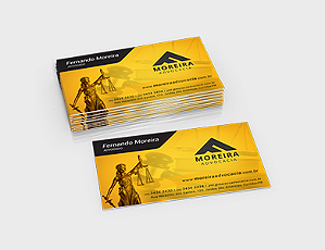 Cartão de Visita em Couché Brilho verniz total frente 250g - 1.000 unidades