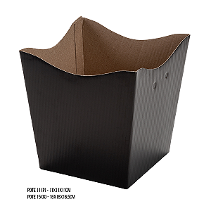 Cachepot Vintage - Cor: Preto