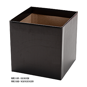 Cachepot Quadrado - Cor: Preto