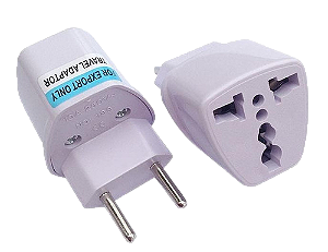 KIT 2 PEÇAS | Adaptador Europeu - Conector Universal para Viagens