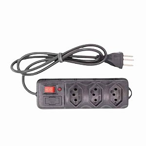 Filtro de Linha com 3 Tomadas e Interruptor