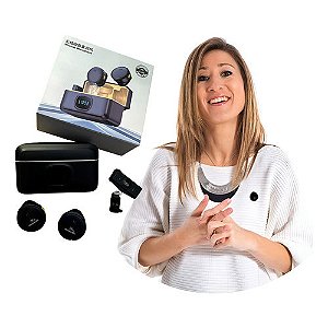 Microfone Lapela Redondo Imã Sem Fio Duplo iPhone Xiaomi Samsung