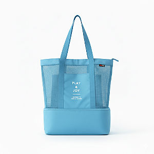 100136 - Bolsa Sacola de Praia Transparente Super Espaçosa - Azul