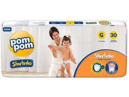 Fralda Pom Pom Shortinho G - 30 Unidades