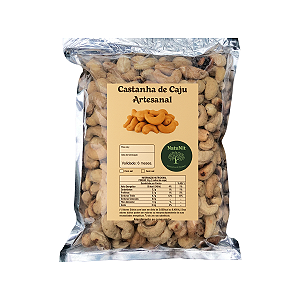 Castanha de Caju Inteira Assada W1 Sem Sal Natunit – Graúda e Sem Óleo • 250 g, 500 g e 1 kg