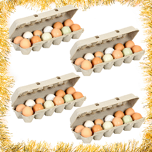 Ovo Caipira Fresquinho - Galinhas Livres de Gaiola | 4 dúzias