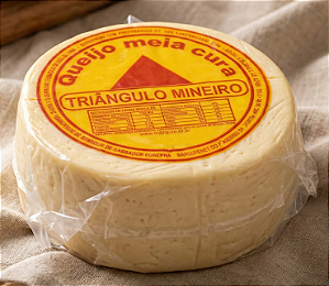 Queijo Minas Meia Cura Tradicional - Triângulo Mineiro (Peça Aprox. 900g)