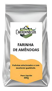 Farinha De Amêndoas Pura Sem Pele 500g Premium Campostella