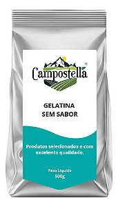 Gelatina Sem Sabor Pura E Incolor Campostella Premium 500g