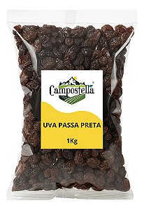 Uva Passa Preta 1kg Premium Campostella