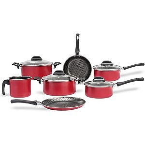 Jogo De Panelas 7 Peças Anis Pro-flon Antiaderente - Brinox