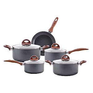 Jogo Panelas Ceramic Life 5 Peças Indução Smart Plus Brinox