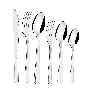 Jogo Talheres Faqueiro Inox 36 Peças Luxo Búzios Tramontina