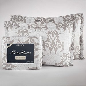 Kit Colcha Montblanc  - Casal/Queem - Cinza Claro - Imperial