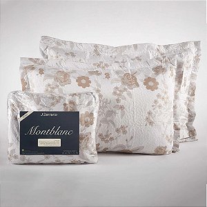 Kit Colcha Montblanc - Hibisco Creme Cotton Casal / Queen