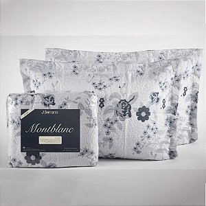 Kit Colcha Montblanc  Casal / Queen Navy Hibisco J. Serrano
