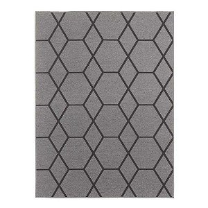 apete Quarto / Sala Desenhado Funcional Hexagonal Grafite 52 - 150x200 Cm - J. Serrano