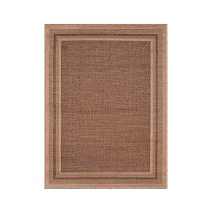 TapeteQuarto / Sala Eco Nature Moldura 87 Bege-marrom 2,00x3,00m - J Serrano