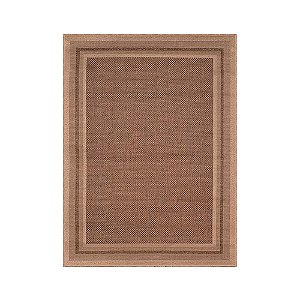 Tapete para Sala / Quarto Sisal Eco-nature Moldura 87 Bege-marrom 2,50x3,00m - J Serrano