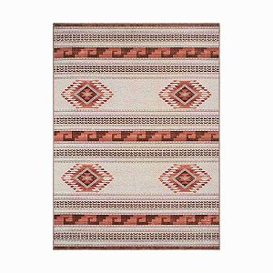 Tapete Funcional Geométrico Asteca Sala / Quarto - 100 X 150 Cm - Moderno J. Serrano