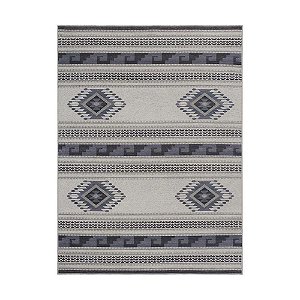 Tapete Sala e Quarto Funcional  - Tamanho 150x200 Cm - Cor Cinza - Asteca