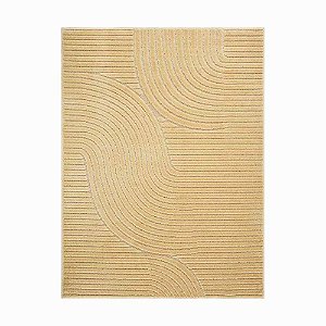 Tapete Moderno Sala / Quarto  250 X 300 Cm -Relevo Texturizado - Cor Areia