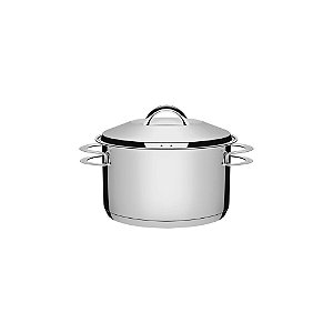 Caçarola Funda Com Fundo Triplo Solar - Material Aço Inox - Diâmetro De 20 Cm - Tramontina