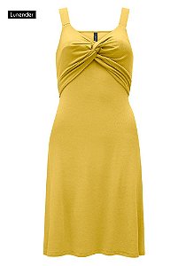 Vestido Viscose Alças Estruturadas