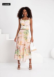 Saia Longa Primavera Estampa Floral