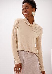 Manga Longa com Pérolas