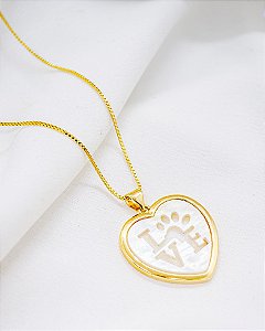 Colar Coração Madre Love com Patinha