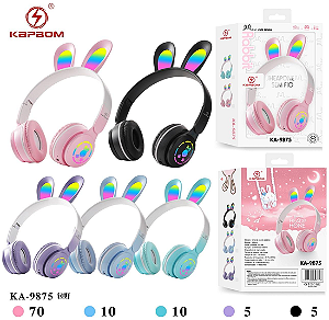 Fone de Ouvido Infantil Kapbom Orelhinhas Bluetooth