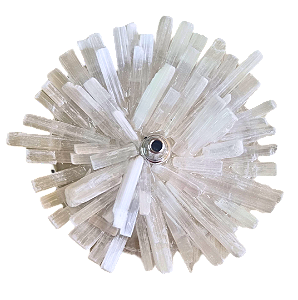 Incensário Redondo Pedra Selenita