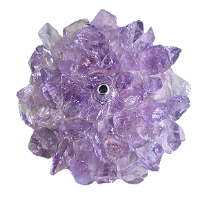 Incensário Redondo Pedra Ametista