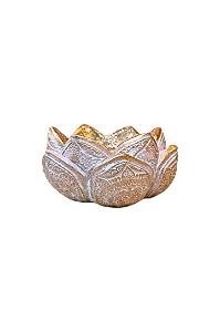 Porta Vela Flor de Lótus Resina
