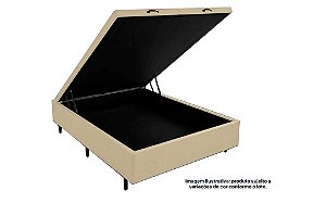 BOX BAU SIMPLES 30CM QUEEN LINHO BEGE - ALTO NIVEL