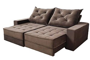 SOFA RETRATIL BERLIM 2.50m - MARROM
